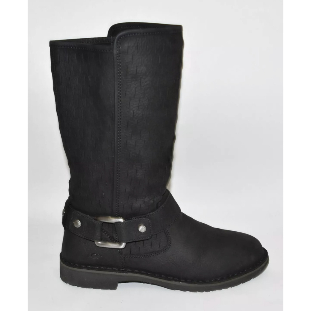 UGG SHANI LEATHER BOOT 1016923 BLACK size 8
